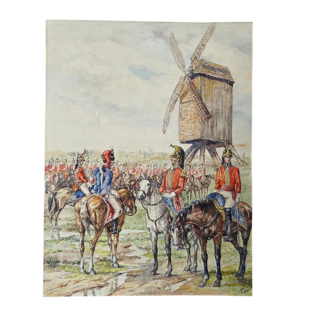 Georges Toumasov (20th Century) Pair Of Napoleonic Watercolors. photo furniture