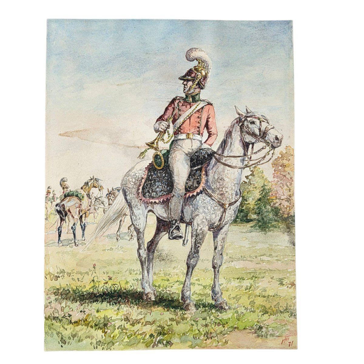 Georges Toumasov (20th Century) Pair Of Napoleonic Watercolors. photo for sale