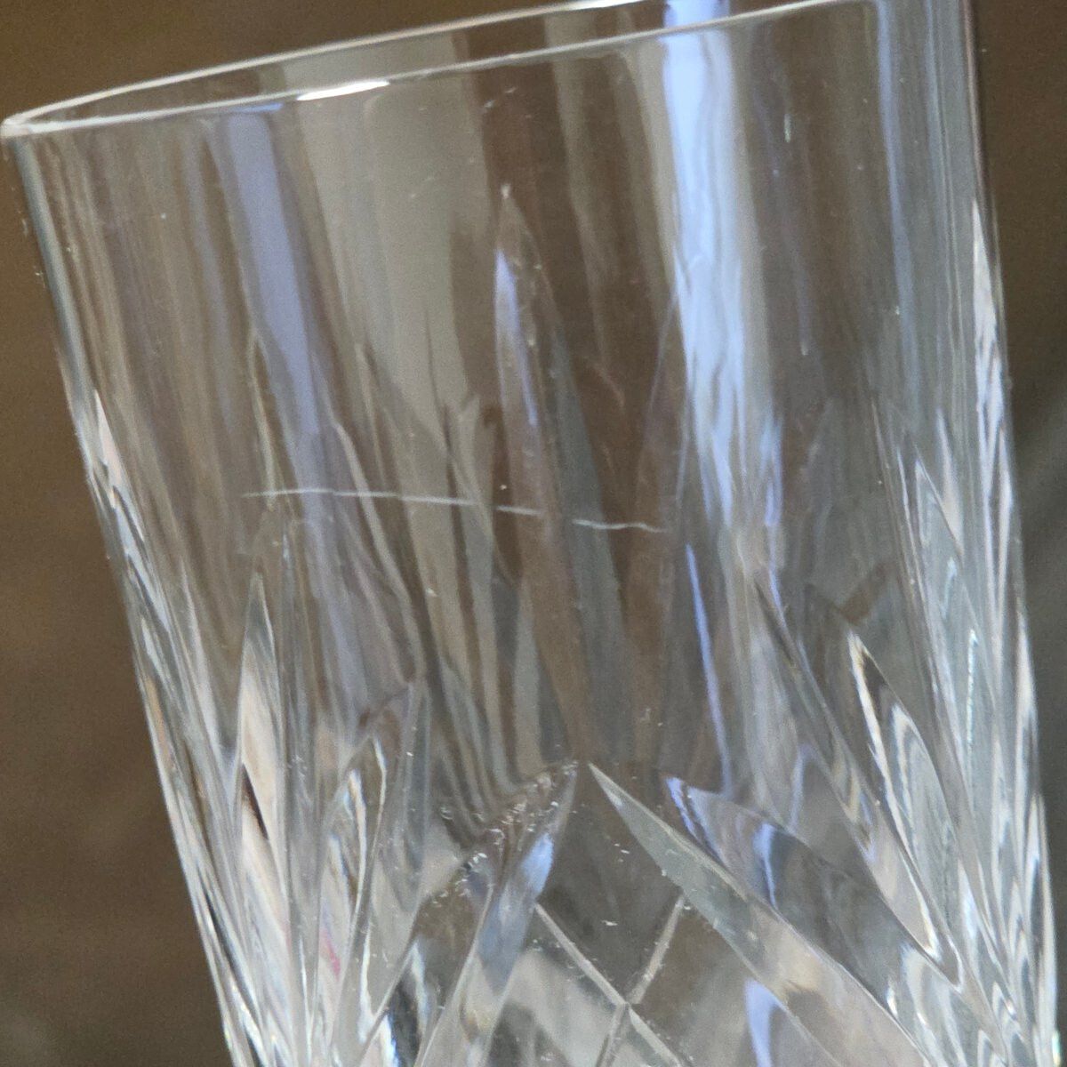 Set Of 5 Crystal Champagne Flutes – Saint Louis, Chantilly Pattern photo vintage