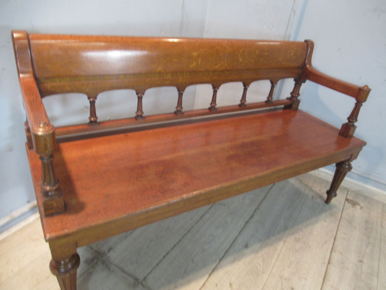 Victorian   1880s Oak Bench Seat photo Furniture