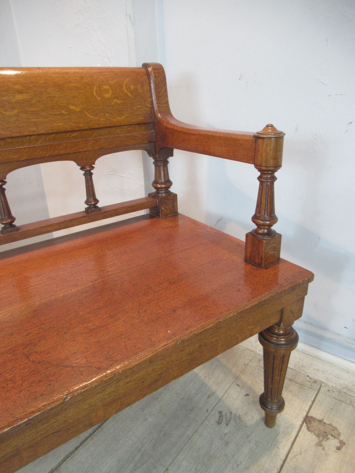 Victorian   1880s Oak Bench Seat photo 900.0