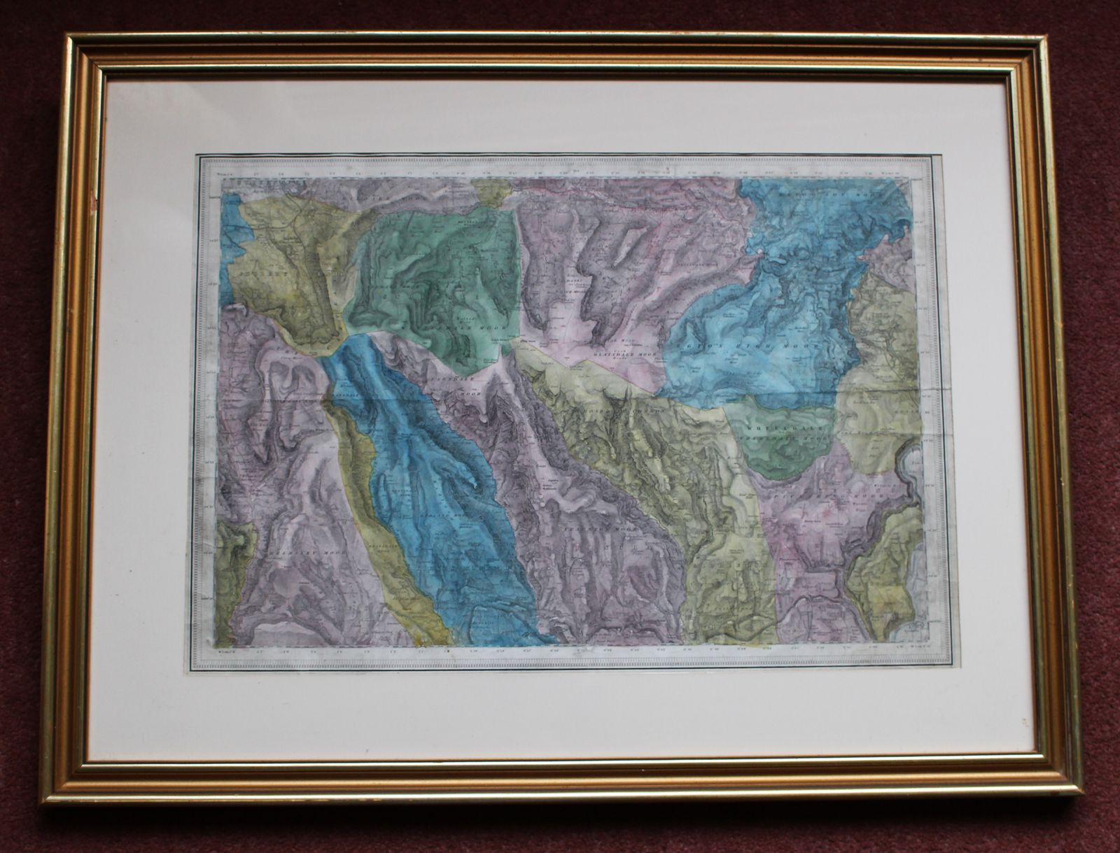 Stunning Geological Map Of The North Yorkshire Moors