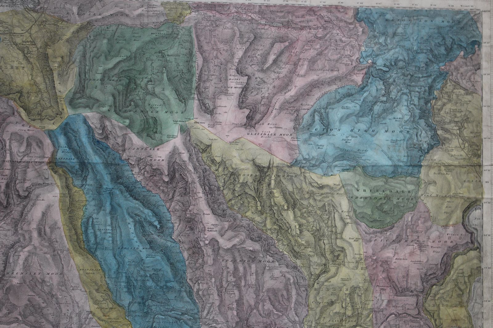 Stunning Geological Map Of The North Yorkshire Moors photo furniture