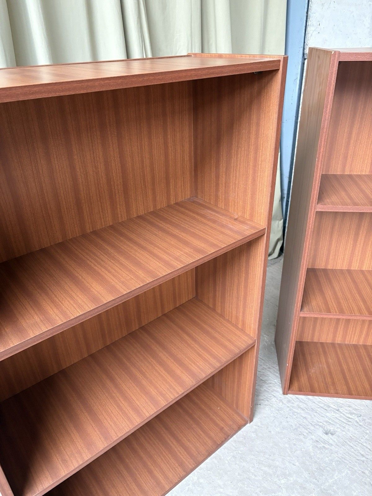 photo for sale Vtg Late Mid Century Pair Of Freestanding Bookcases Wall Units Retro R1040