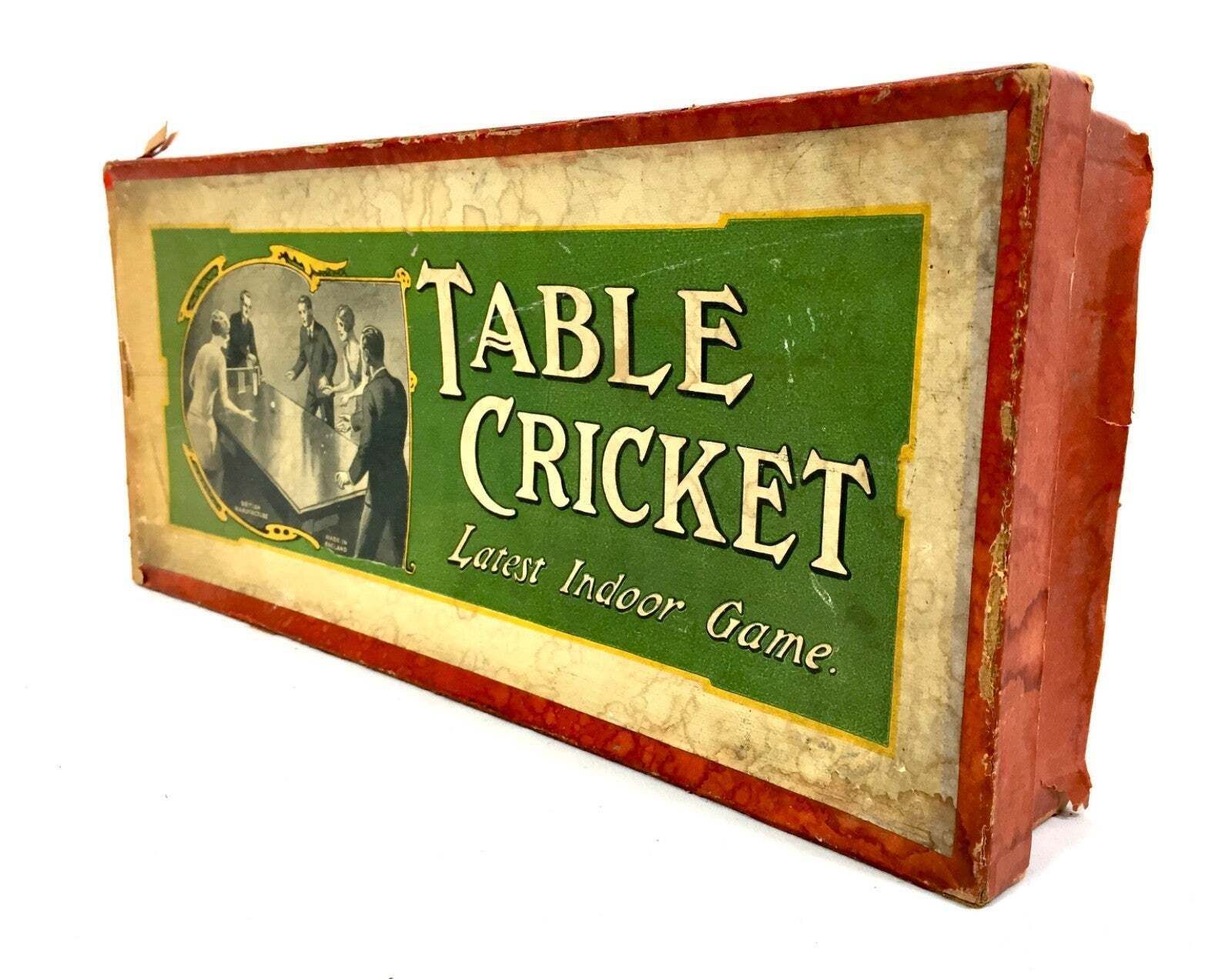 Antique Tabletop Cricket Parlour Game In Original Box / Board / Toy C.1940 photo furniture