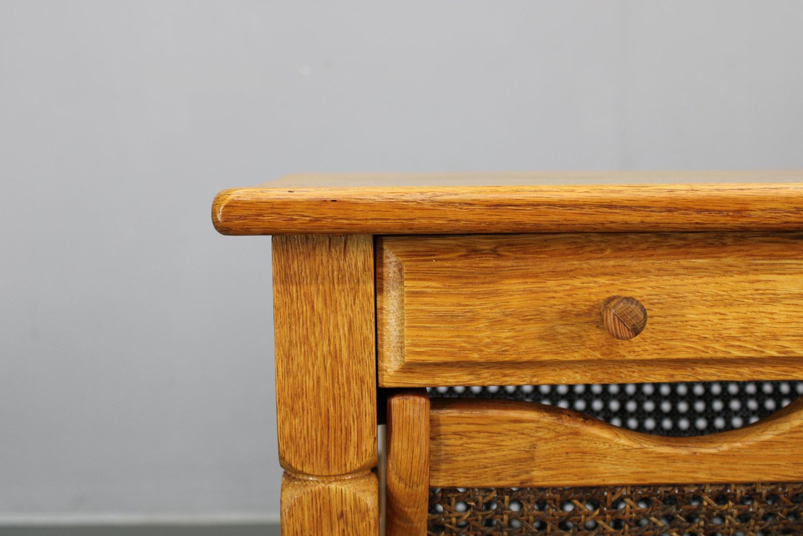 Danish Mid Century Oak Sewing Cabinet By Henning Kjaernulf photo vintage