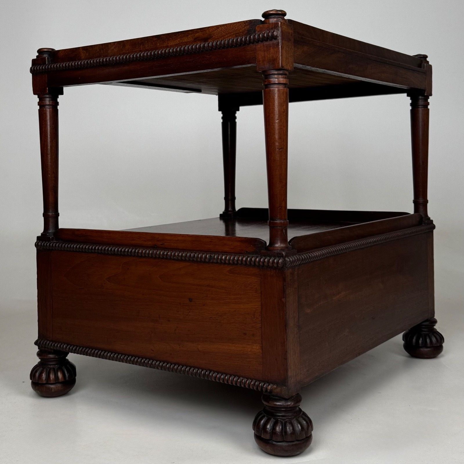Antique 19th Century Small Regency Cabinet In Mahogany photo Furniture