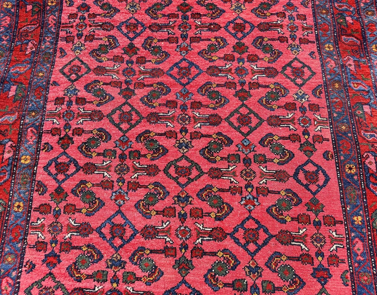 Antique Hamadan Rug 1.53m X 1.03m photo vintage