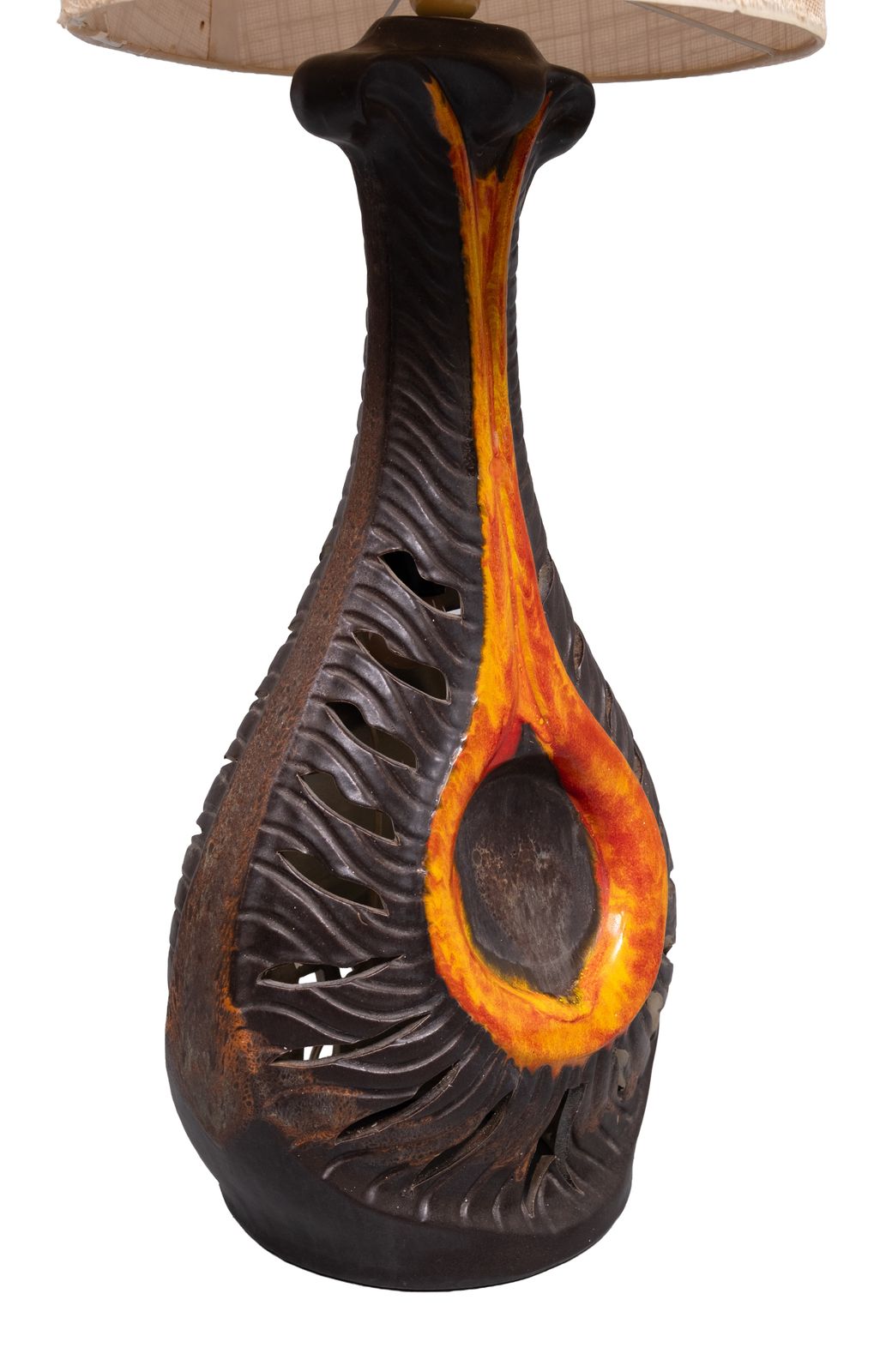 photo furniture Large Fat Lava Ceramic Floor Lamp By Walter Gerhards For West Germany 1970s