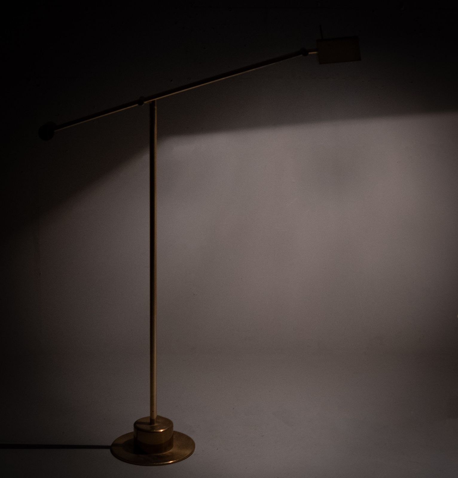 photo for sale Hillebrand Brass Counter Balance Floor Lamp 1980s Germany