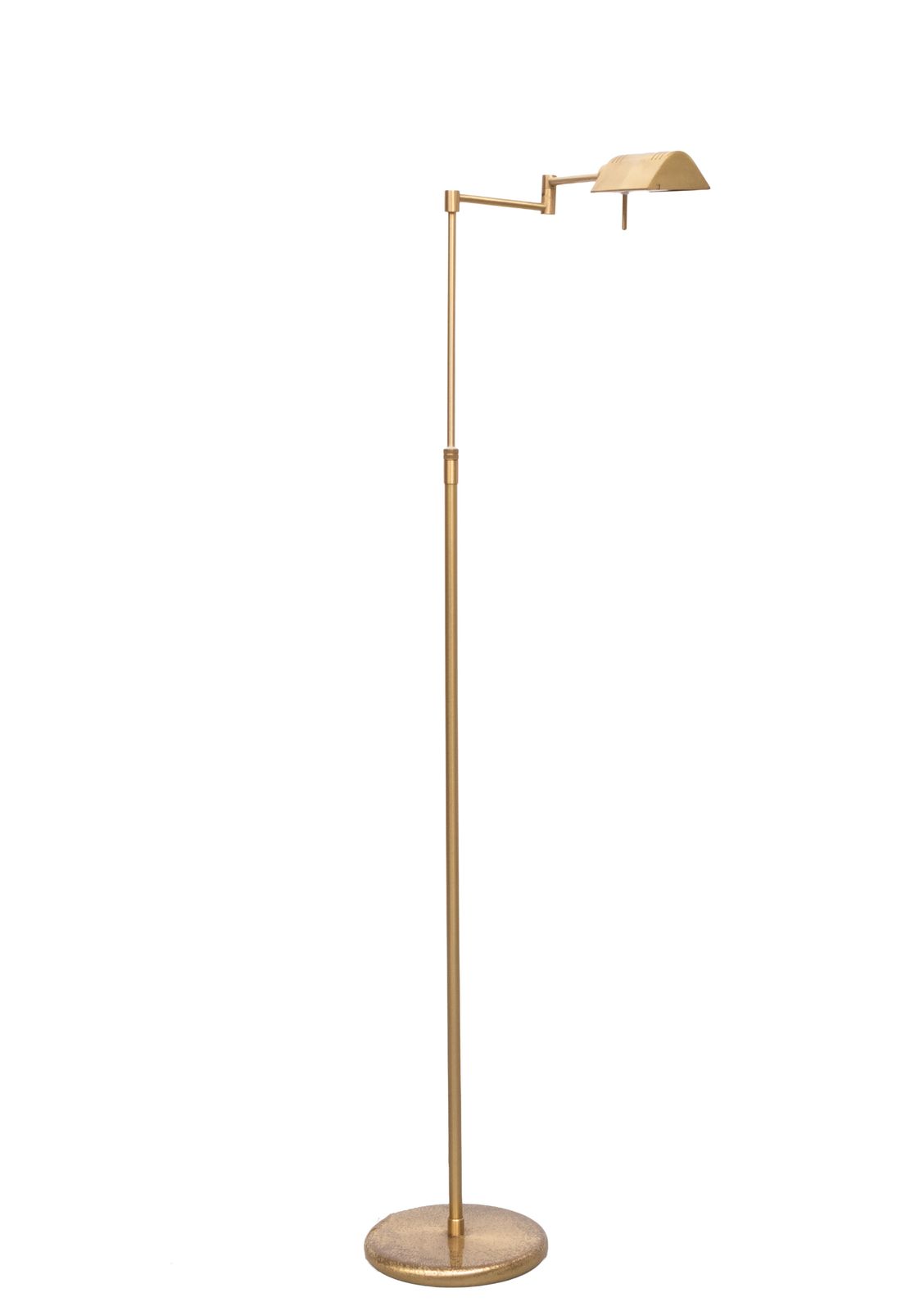 Brass Swing Arm Library Floor Lamp Holtkoetter Germany 1980s photo Lighting