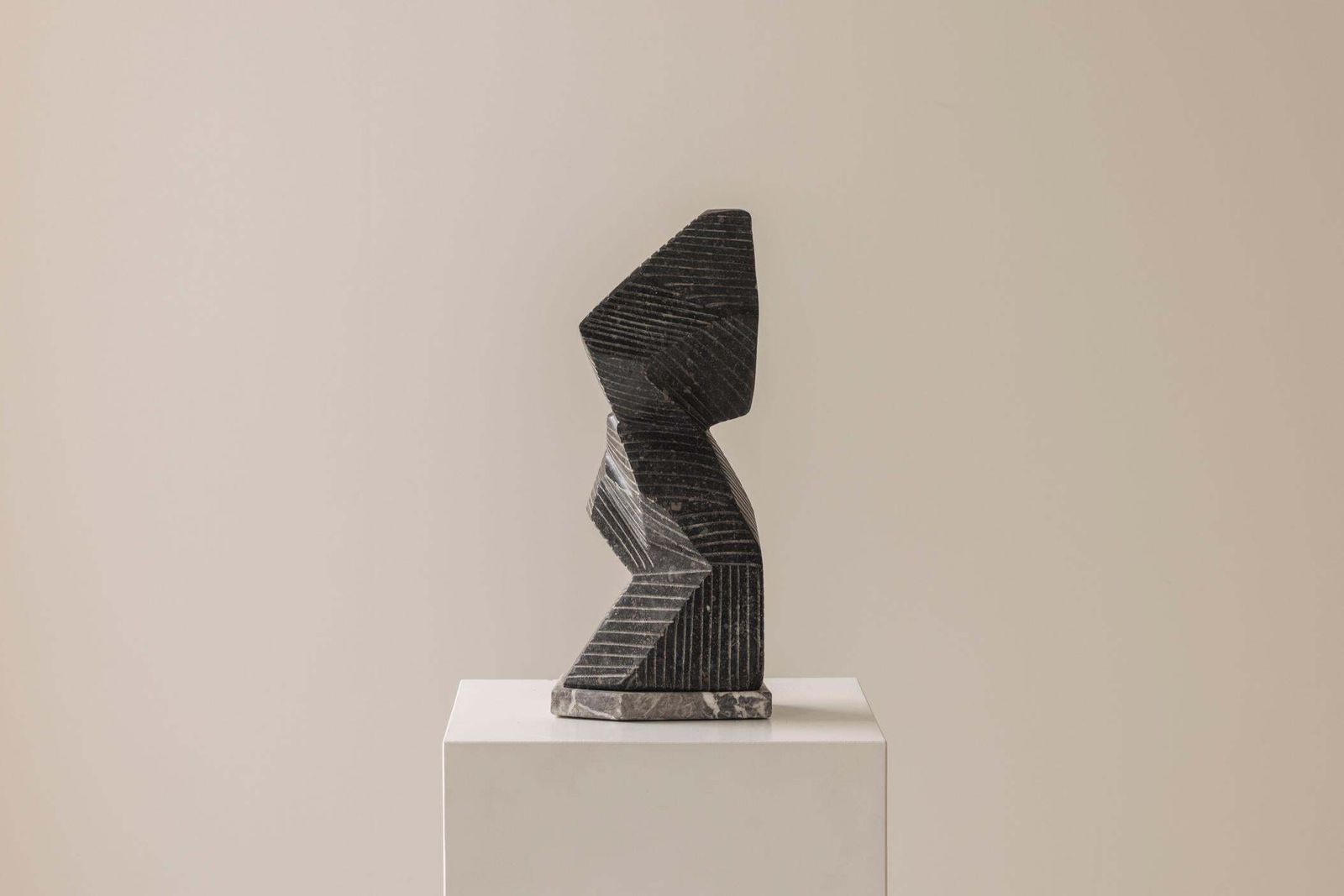 Abstract Sculpture Carved From Natural Stone By Marc Verdoodt, Belgium 1980s. photo furniture