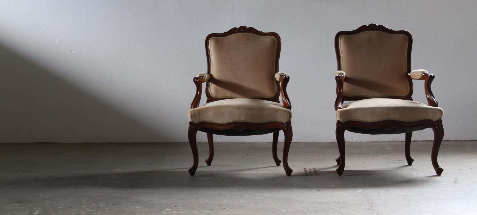 Pair Of Vintage Danish Antique 18th Century Lounge Chair, Style Of Louis XV photo 1452.0