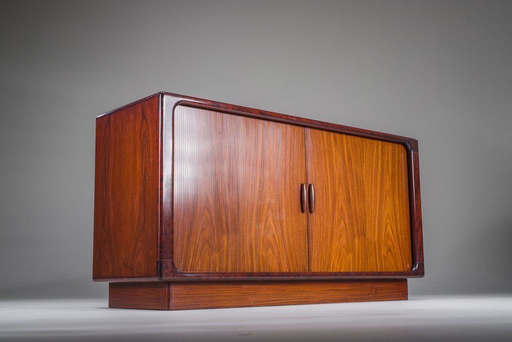 Furniture Danish Rosewood Tambour Sideboard From Dyrlund, 1960s photo