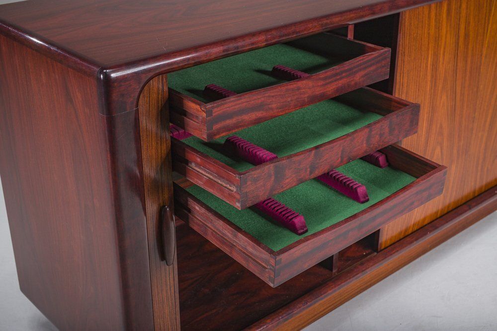 photo vinterior Danish Rosewood Tambour Sideboard From Dyrlund, 1960s