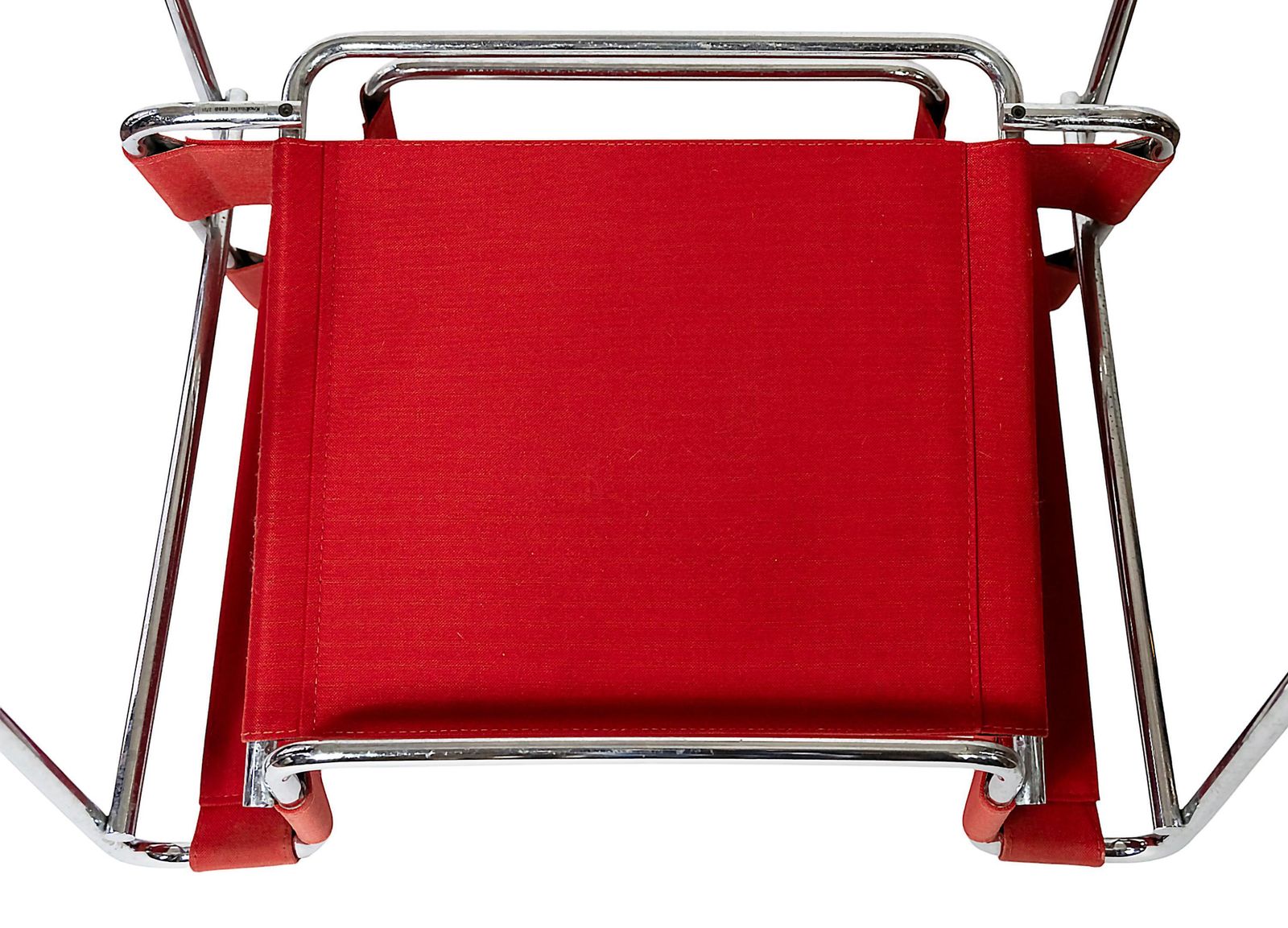 Marcel Breuer Red Canvas Wassily Lounge Chair By Knoll Studio photo buy