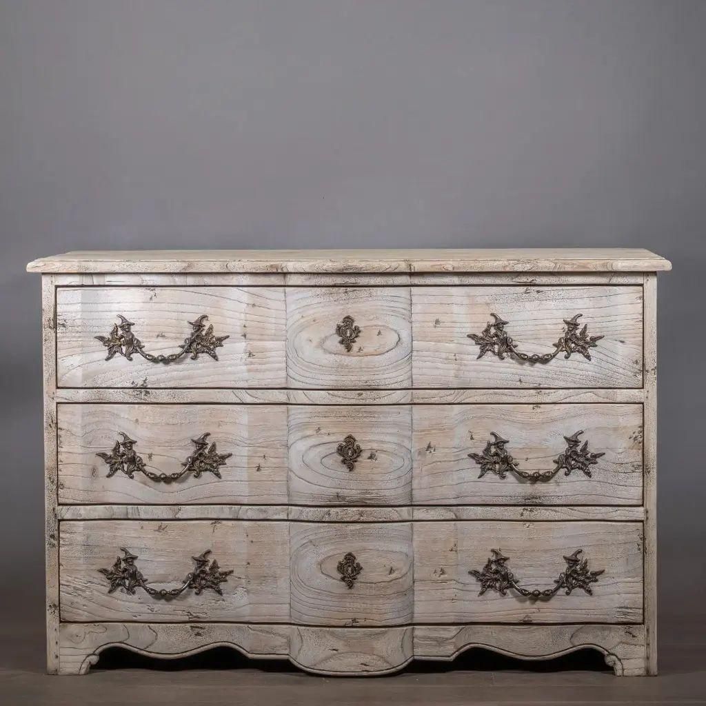 Crossbow Chest Of Drawers In Wood With Grey Patina And Chinese Style Bronzes photo furniture