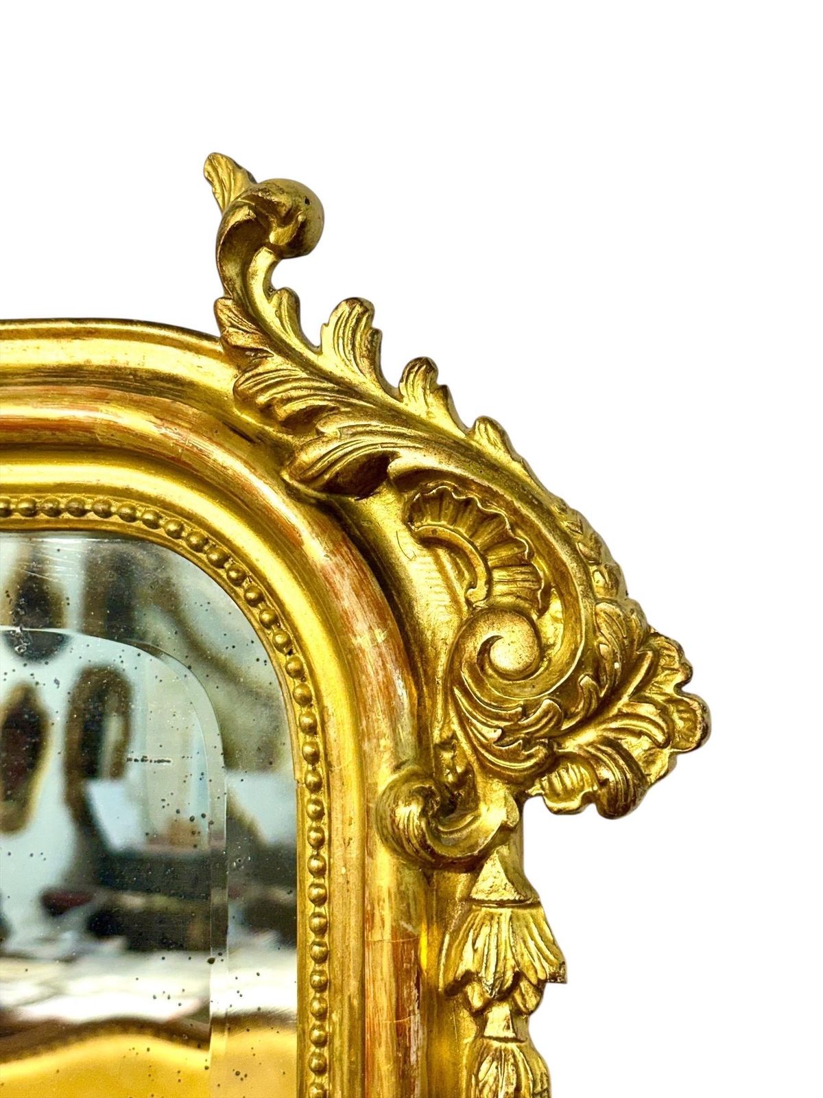 2714.0 Large Antique Louis XV Gilt And Beveled Mirror, France 19th Century photo
