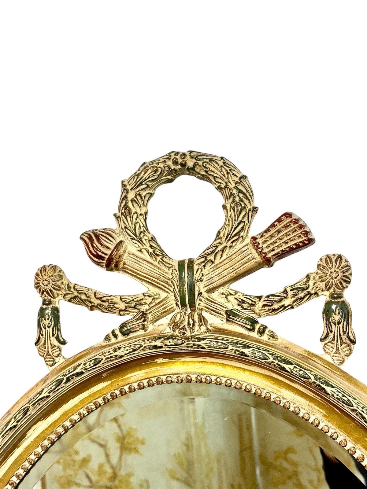 Large Oval Louis XVI Style Giltwood Mirror, Napoléon III, 19th Century photo Home Decor