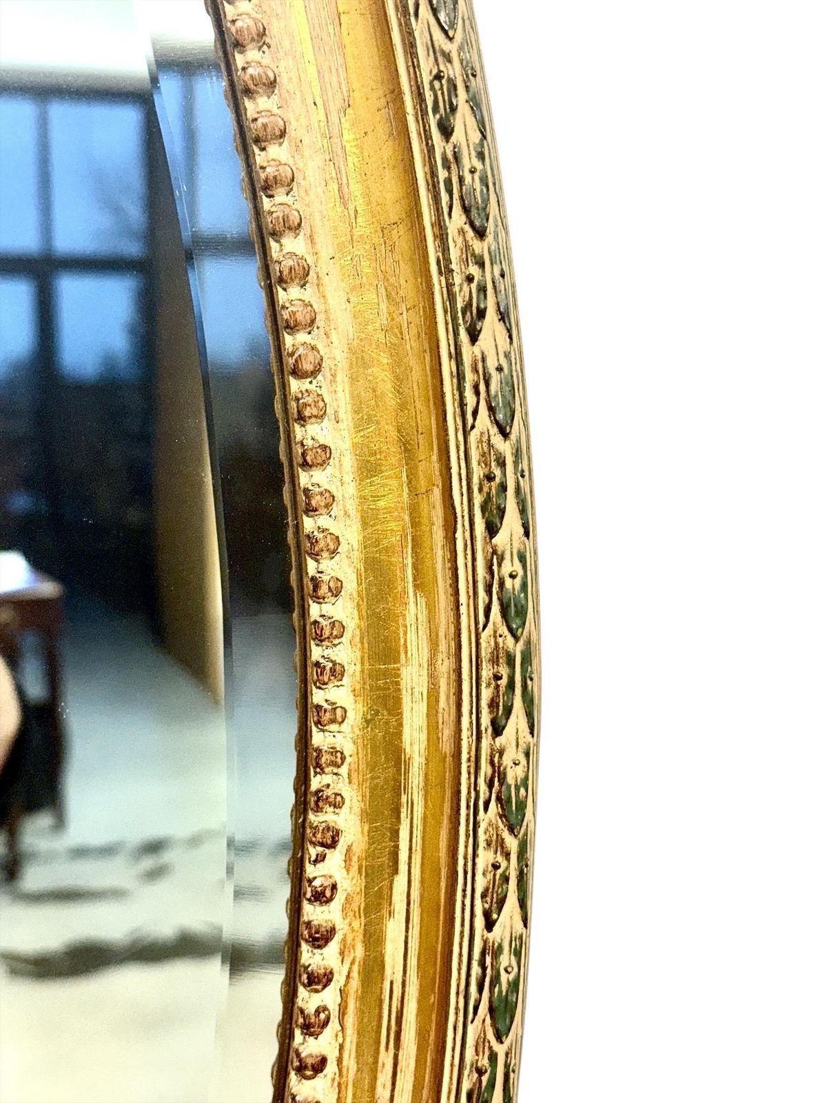 Large Oval Louis XVI Style Giltwood Mirror, Napoléon III, 19th Century photo 2971.0
