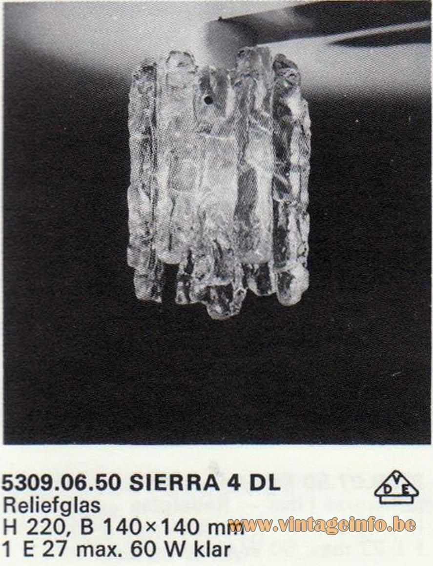 photo furniture Austrian Midcentury Ice Glass Chandelier By Kalmar, Model "Sierra", 1970s