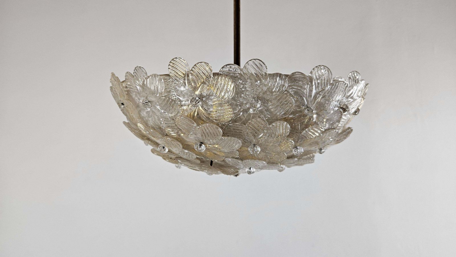 Murano Glass Flower Basket Chandelier By Barovier & Toso, Italy photo Lighting