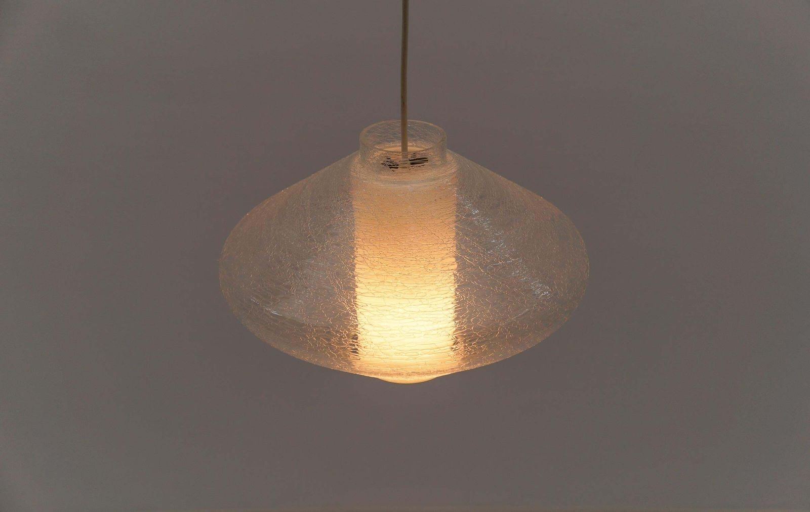 1460.0 Double Glass Shade In Opal And Textured Glass In The Wagenfeld Style, 1960s photo