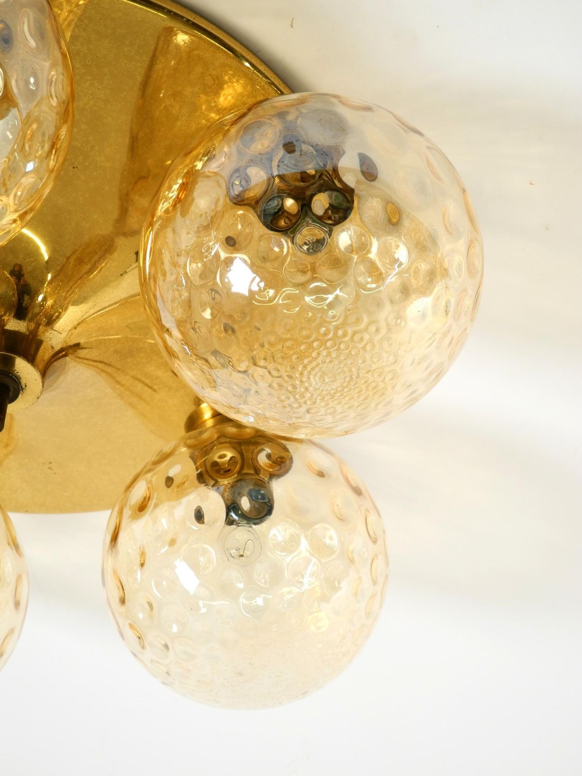photo vinterior Beautiful 1960s Space Age Brass Ceiling Lamp With 5 Glass Balls