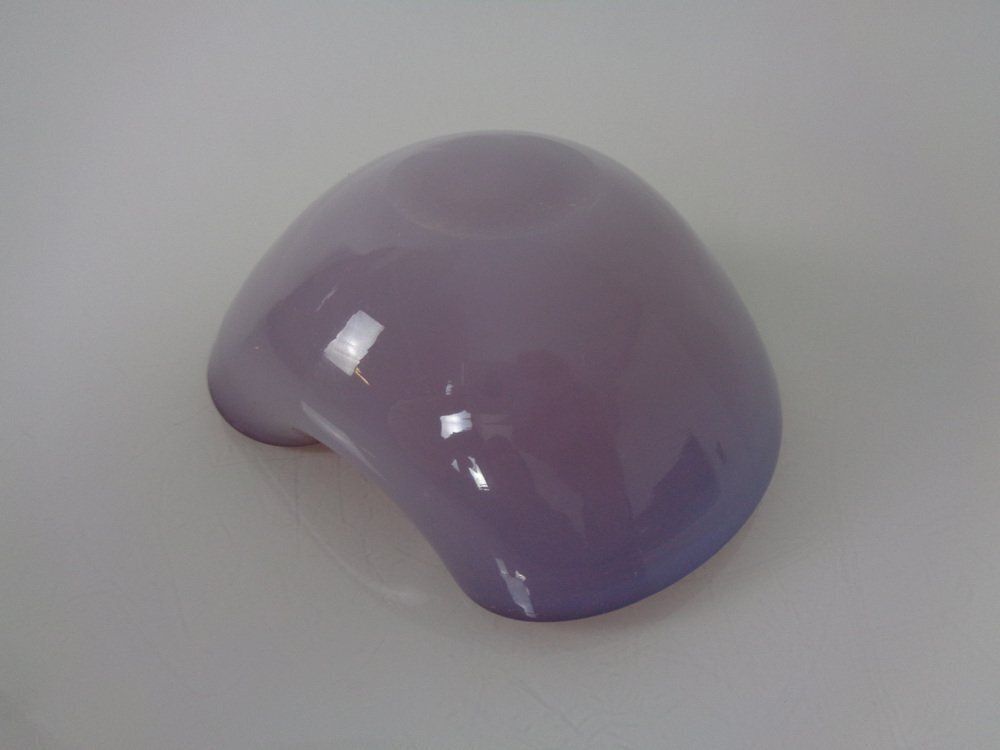 295.0 Red And Lilac Sommerso Murano Glass Bowl Or Ashtray, Italy, 1960s photo