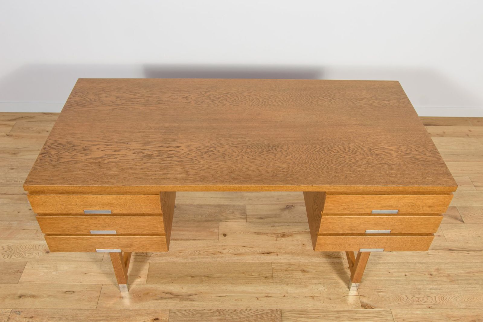 Mid Century Modern Oak Desk From Eigil Petersens Møbelfabrik, Denmark, 1970s photo vinterior