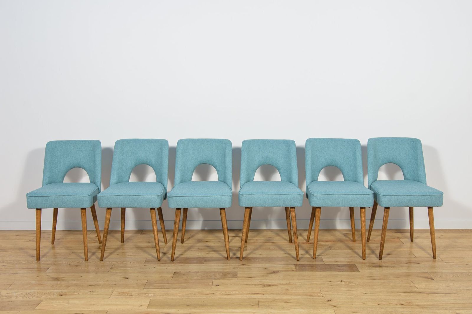 Shell Chairs From Bydgoszcz Furniture Factory, Poland, 1960s, Set Of 6 photo for sale