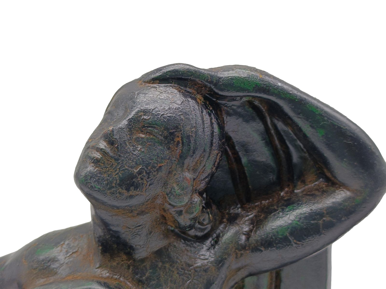 P. Roche Patinated Terracotta Sculpture "Leda And The Swan," 1970s photo buy
