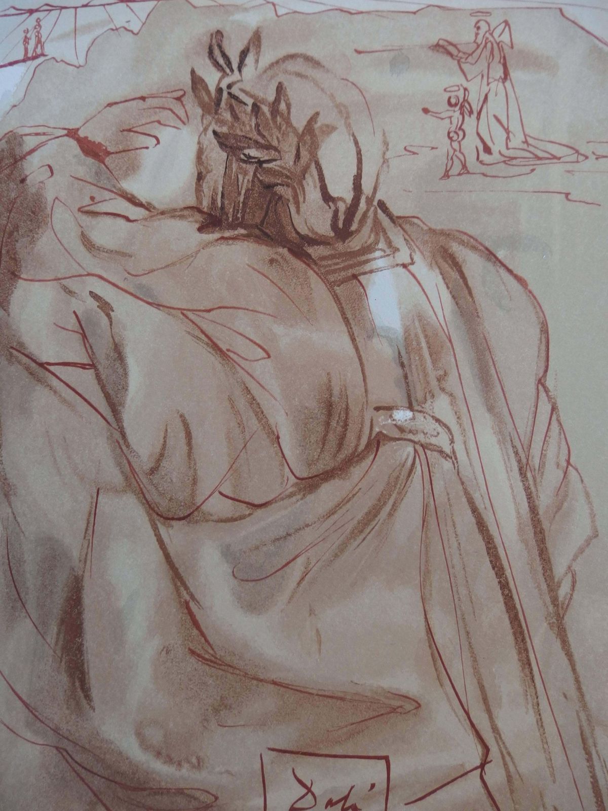 Salvador Dalí­Purgatory 30   The Announcement Of A Great Event   Woodcut  19631963 photo for sale
