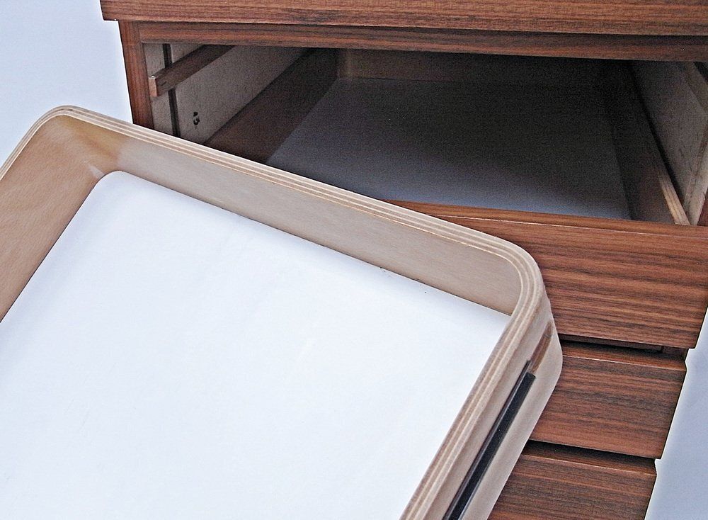 Drawer Unit In Walnut With 5 Castors From Nocciola, Germany 1970s photo Furniture