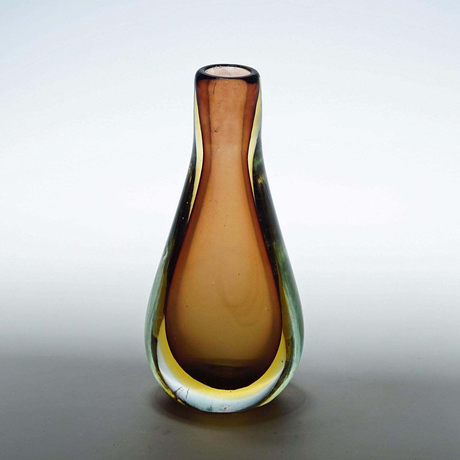 Vintage Art Glass Vase By Seguso Vetri D'arte Murano photo for sale