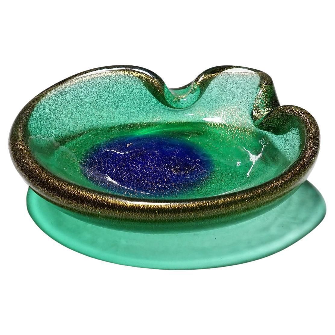Vintage Art Bowl Vase By Seguso Murano 1950s
