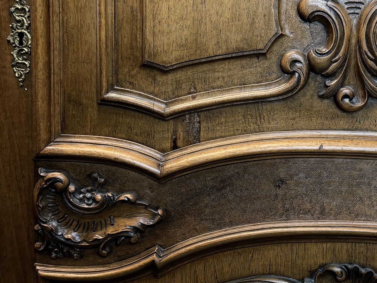 Large 19th Century French Walnut Triple Armoire Wardrobe photo buy