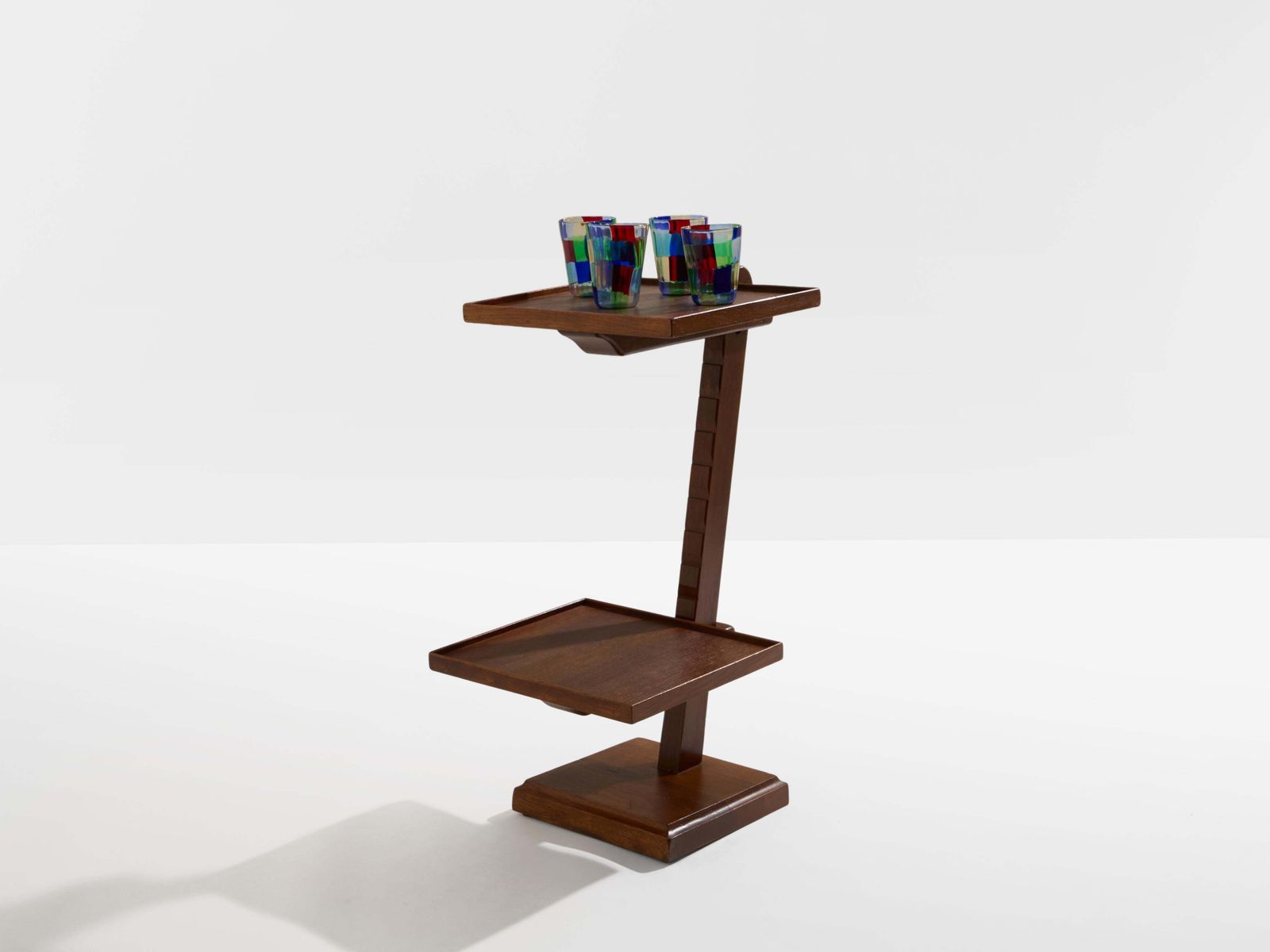 French Art Deco Tinted Oak Wood Serving Table 1940 photo 9769.0