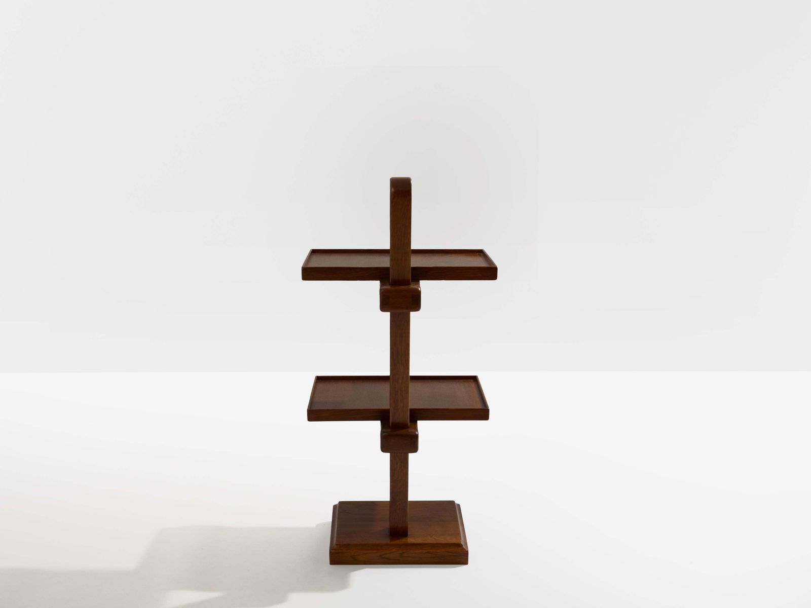 photo for sale French Art Deco Tinted Oak Wood Serving Table 1940