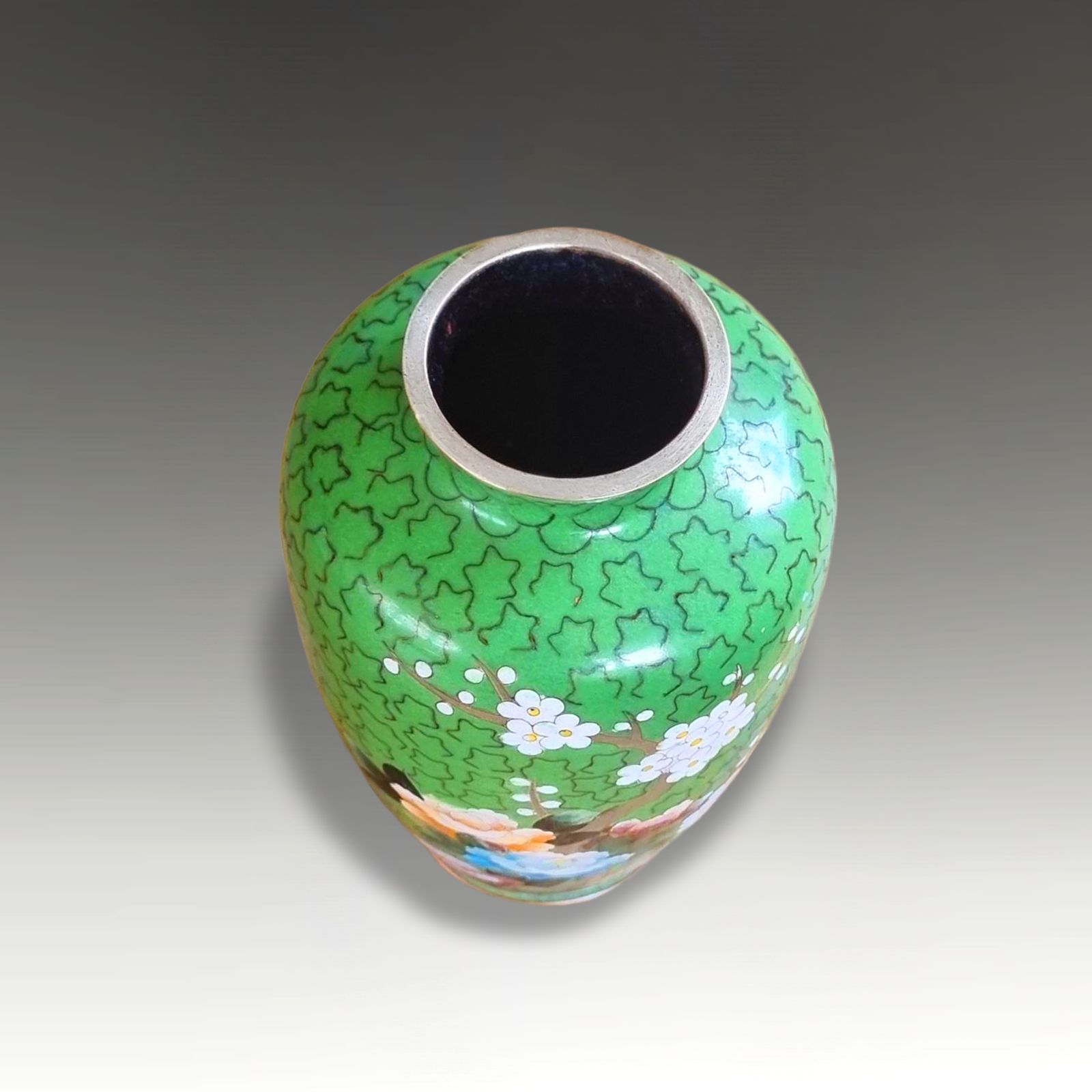 Japanese Cloisonne Vase  Meiji Period  Signed Inaba Shichiho Superb Quality 13cm photo vinterior