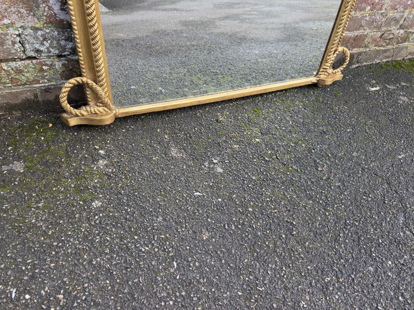An Exceptional Good Size Antique English 19th C Arched Top Gilt Overmantle Mirror. photo Home Decor