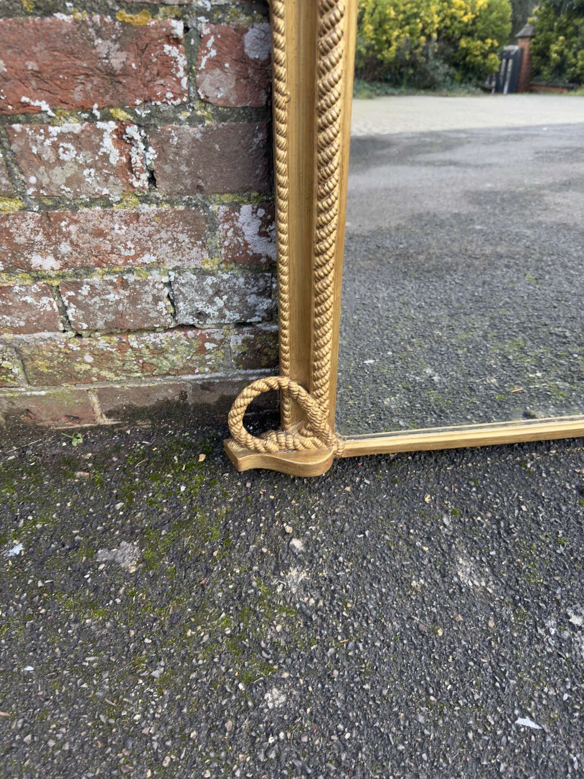 An Exceptional Good Size Antique English 19th C Arched Top Gilt Overmantle Mirror. photo 895.0