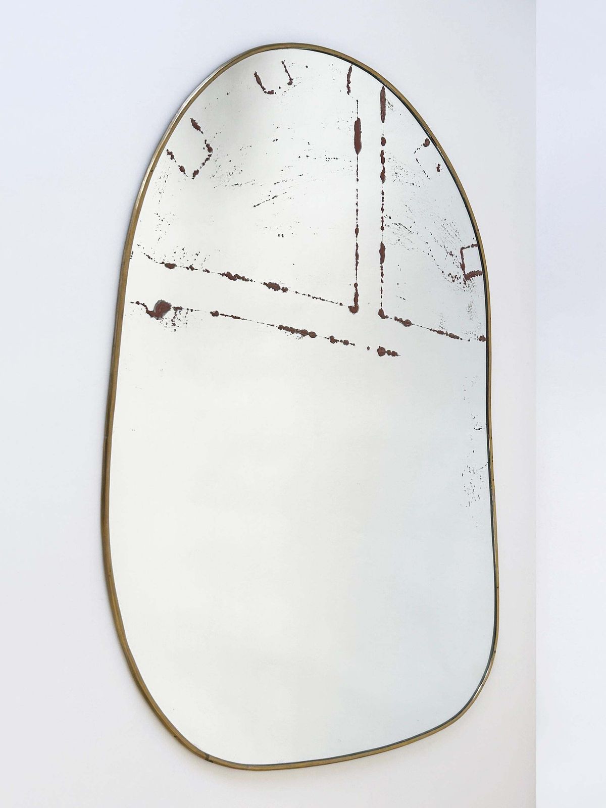 Decorative Mid Century Modern Asymmetric Wall Mounted Mirror Germany 1950s photo 2213.0