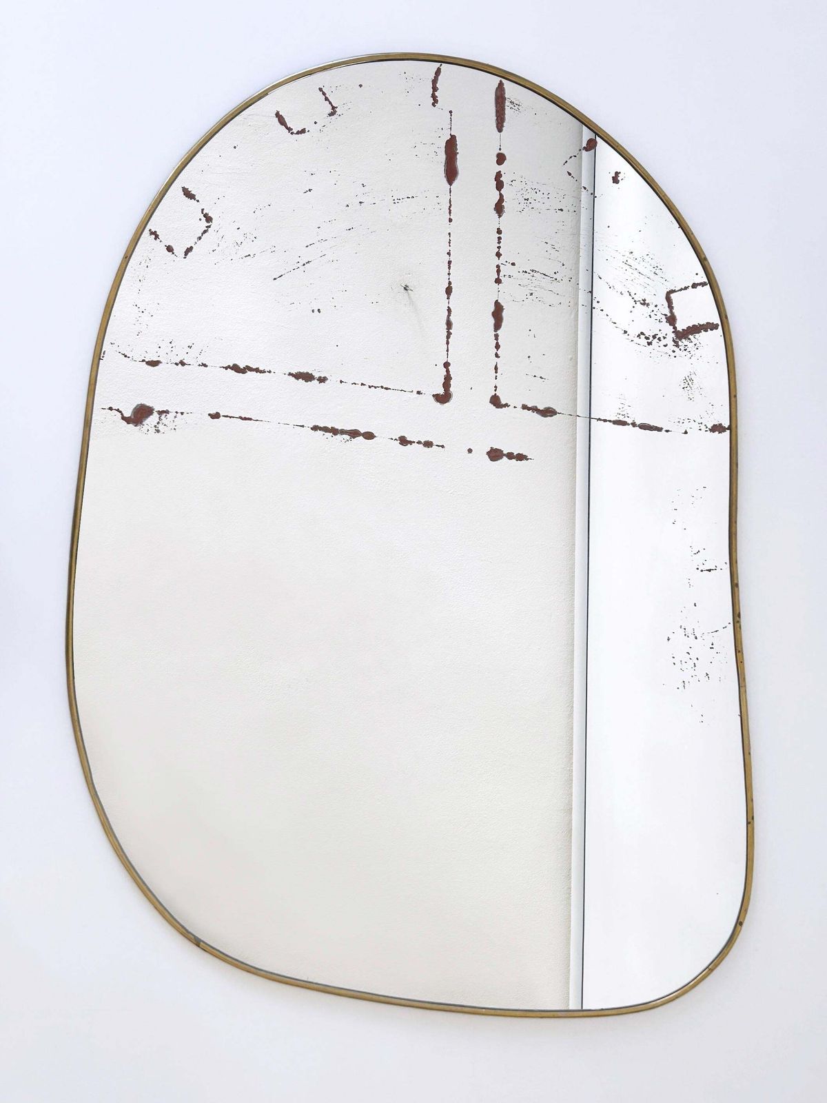 photo for sale Decorative Mid Century Modern Asymmetric Wall Mounted Mirror Germany 1950s