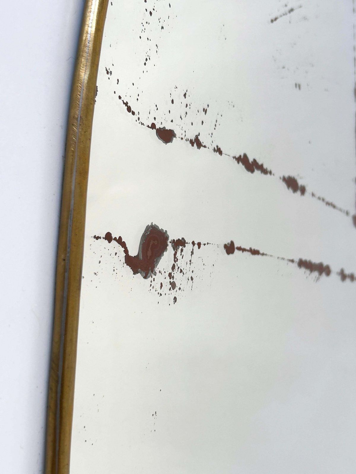 photo vintage Decorative Mid Century Modern Asymmetric Wall Mounted Mirror Germany 1950s
