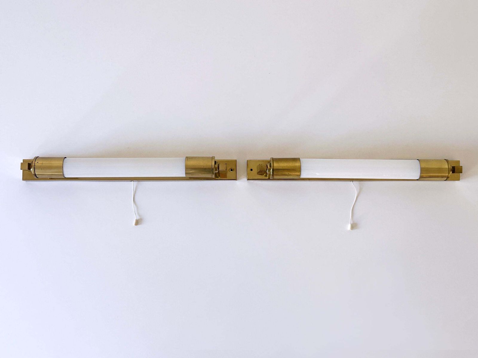 Set Of Two Rare Art Deco Bauhaus Bedside Sconces Or Wall Lamps Germany 1950s photo buy