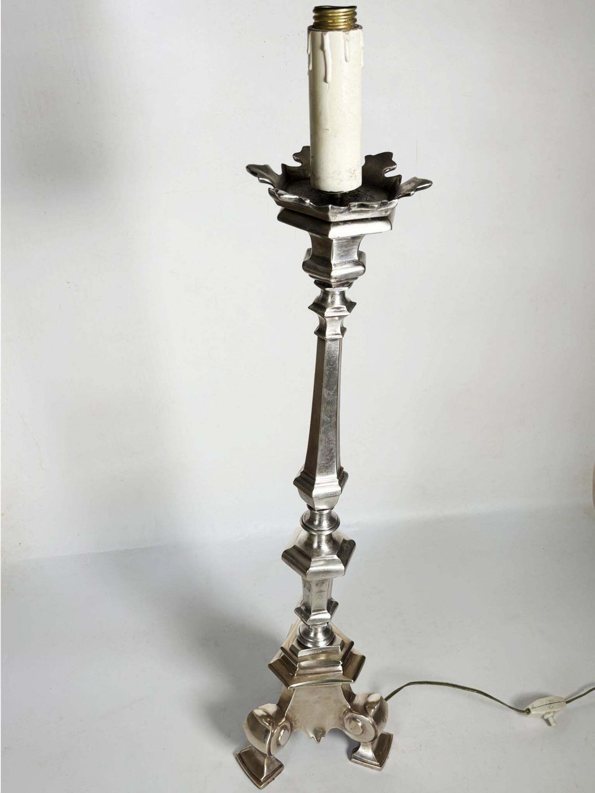 Metal Candelabra Lamp, France, 1970 photo furniture