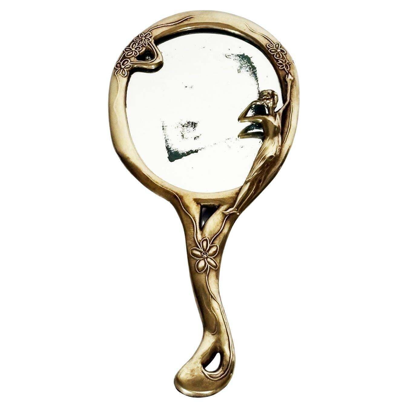 Art Deco Style Hand Mirror, 20th Century, France