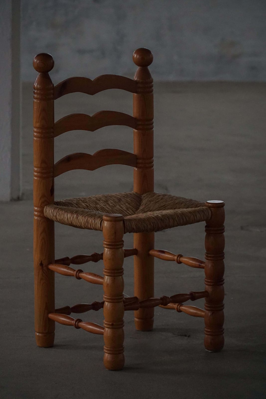 Furniture Set Of 6 French Modern Brutalist Chairs, Charles Dudouyt Style, Made In 1960s photo
