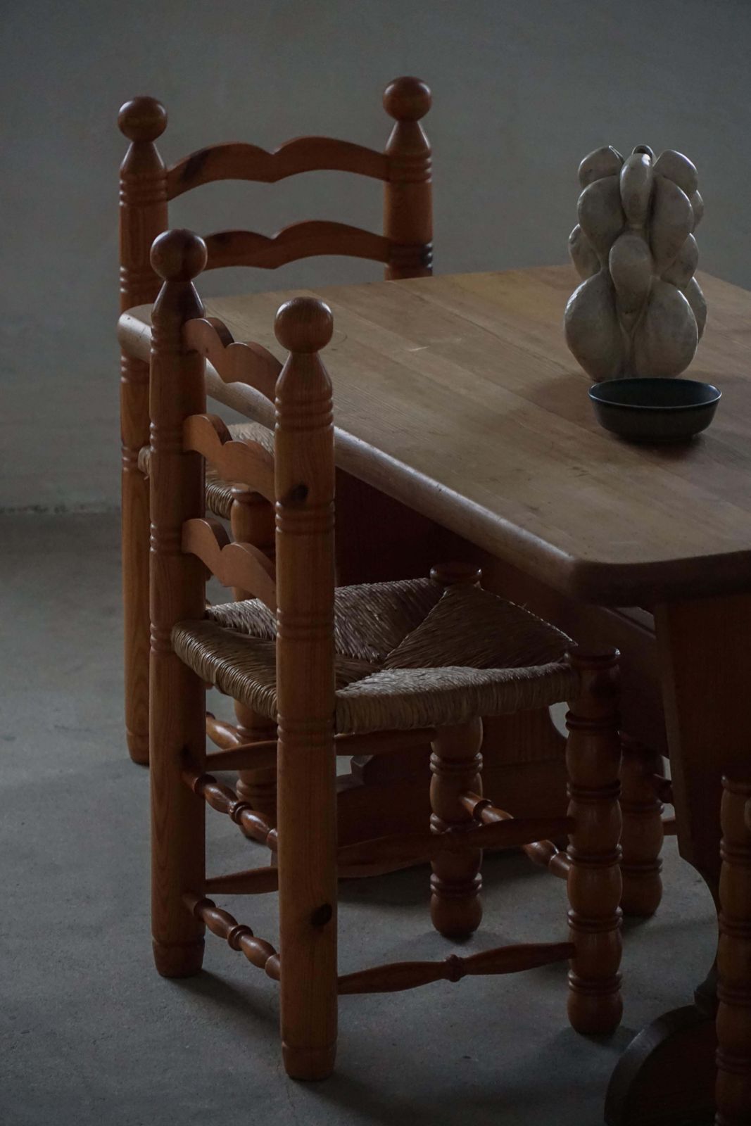 photo vinterior Set Of 6 French Modern Brutalist Chairs, Charles Dudouyt Style, Made In 1960s